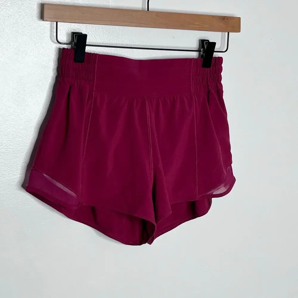 Lululemon Hotty Hot Short Womens Size 4 Red Running Shorts